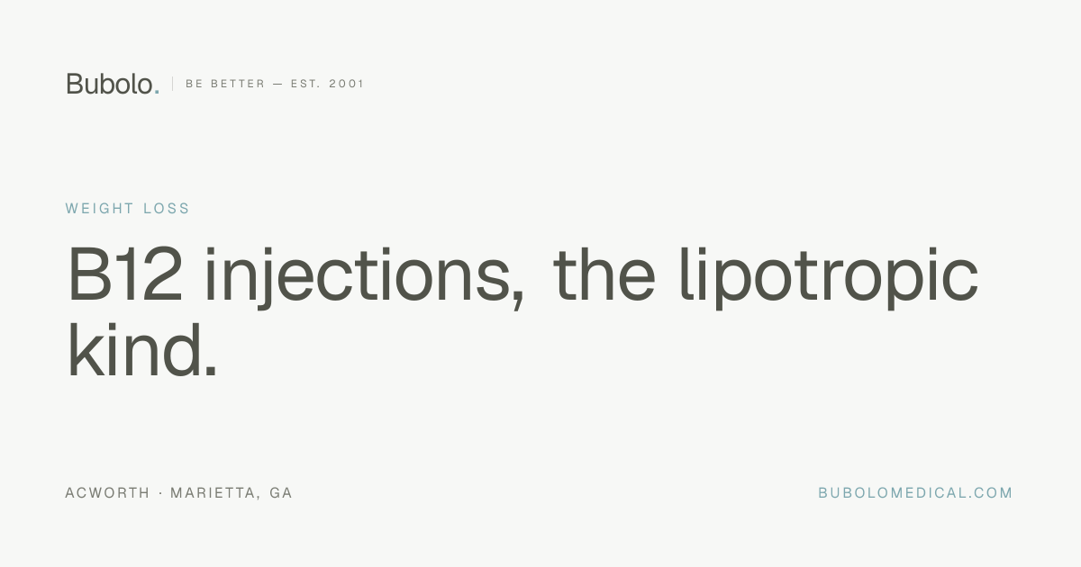 Lipotropic B12 Injections in Acworth, GA